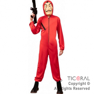 DISFRAZ LA CASA DE PAPEL CON MASCARA ADULTO TALLE XL (GY-101528)